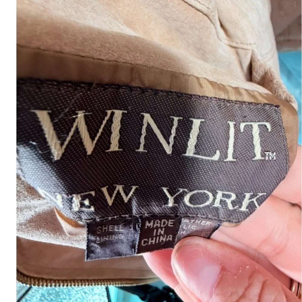 WINLIT New York Reversible Genuine Leather Faux Fur Coat Jacket Size M